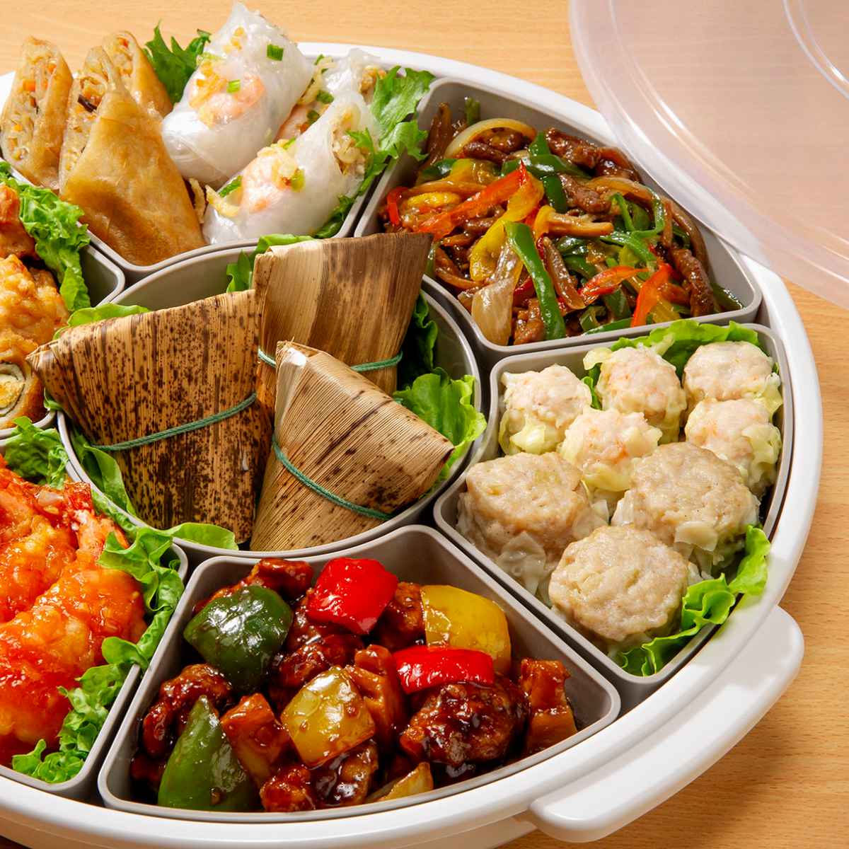 オードブル皿 39cm 仕切り皿 プラスチック （ オードブル容器 盛皿