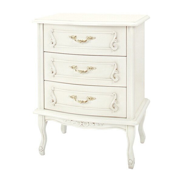 ★ヴィンテージ・クラッシック家具　Fｉｏｒｅ〜3段チェスト★ チェスト 木製 5段 クラシック調 姫系 Fiore 幅52cm （ 猫脚
