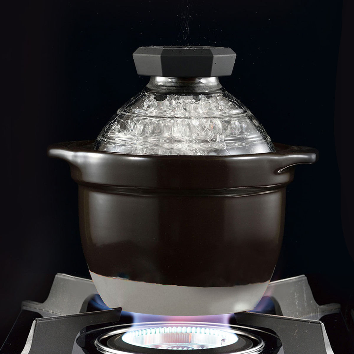 HARIO（ハリオ） フタがガラスのご飯釜 1〜2合 ガス火専用 ガラス蓋