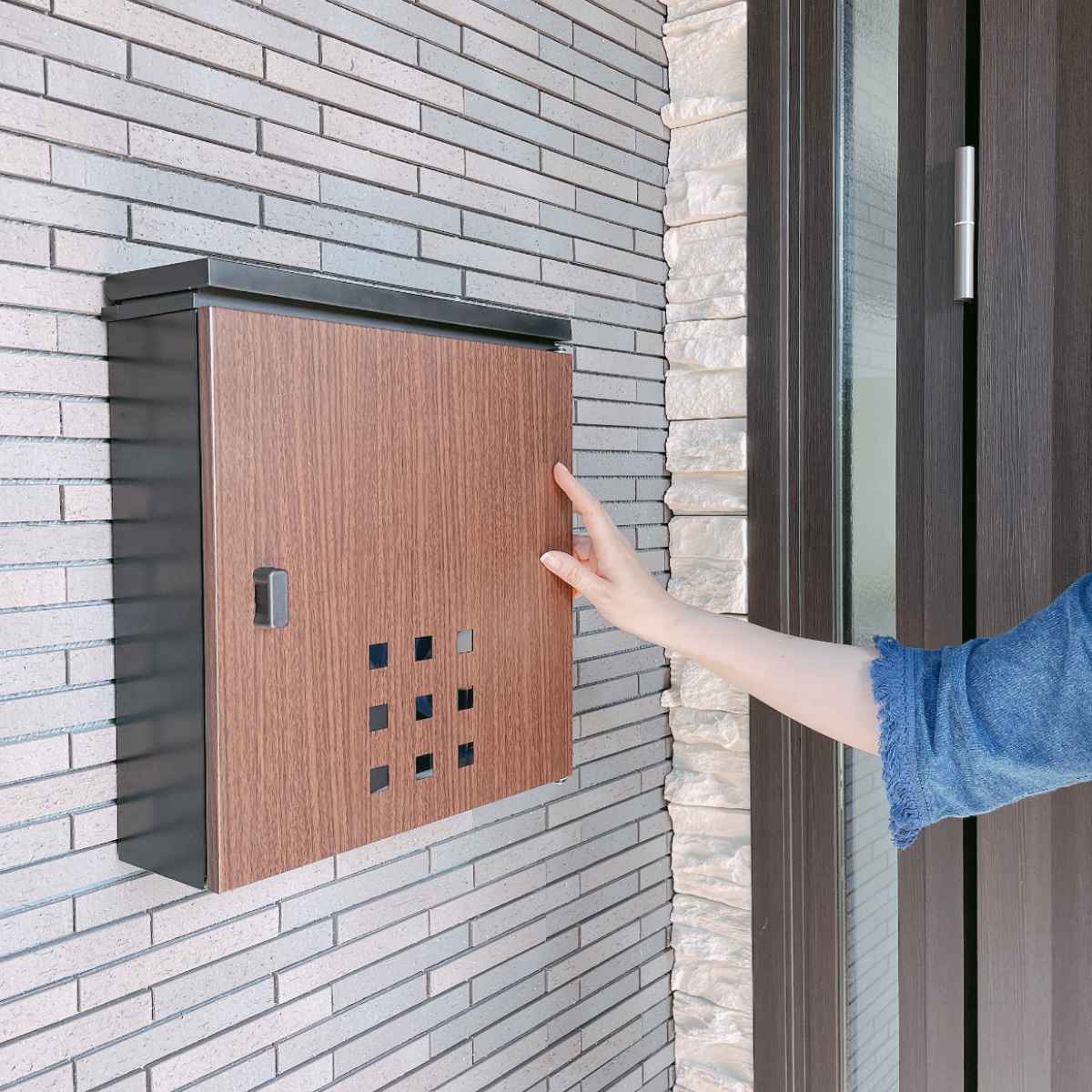 郵便ポスト 新型メール便ポスト 壁掛 木目調 （ ウォールポスト 木目 
