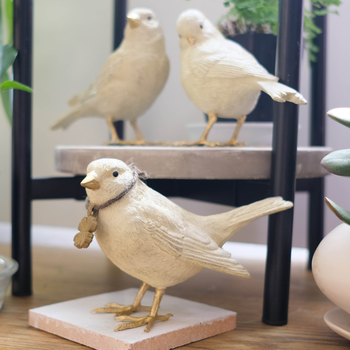 キシマ（KISHIMA） ガーデンオーナメント バードブラザーズ 3羽 置物