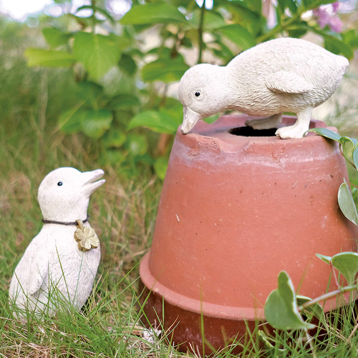 キシマ（KISHIMA） ガーデンオーナメント ダック 2羽 置物