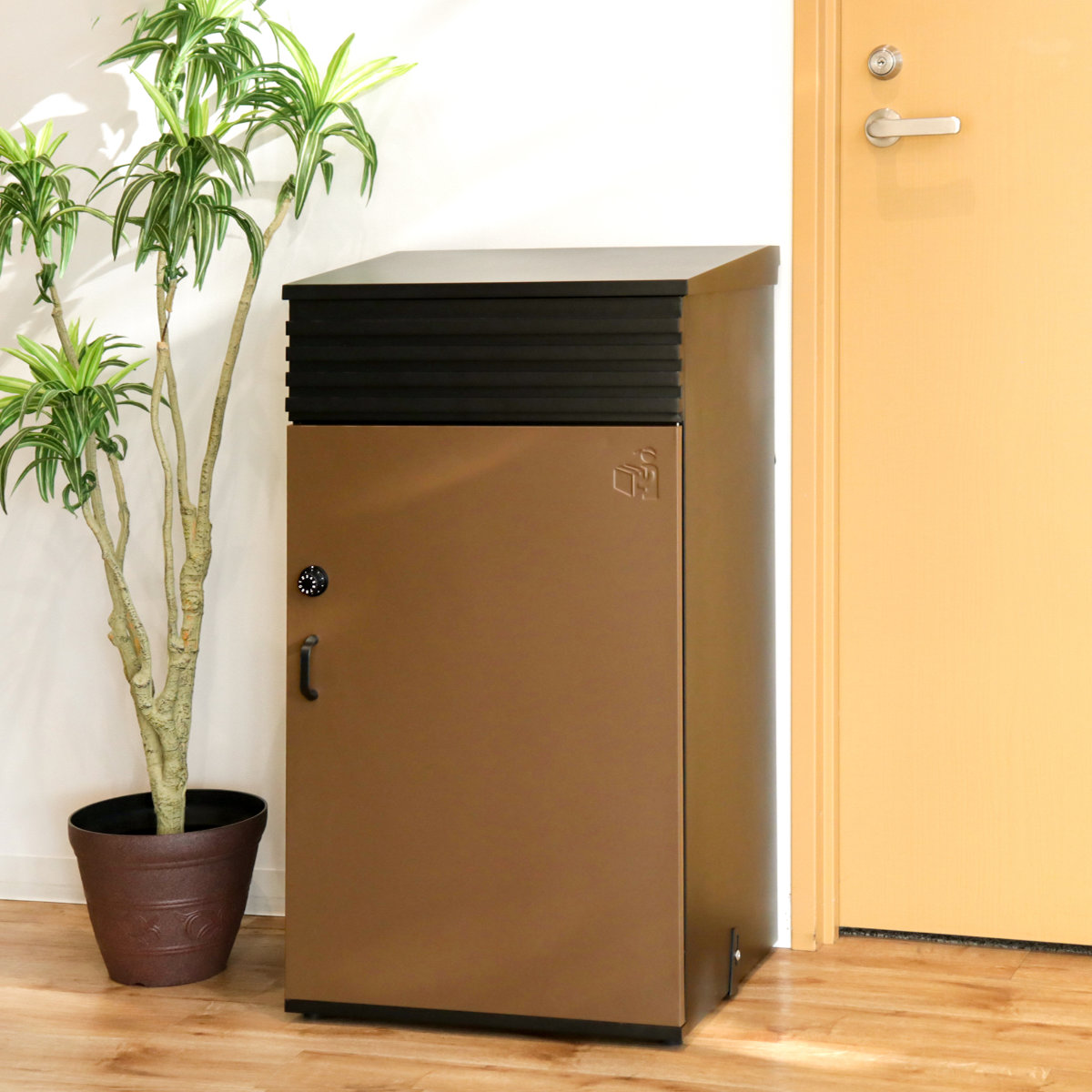 K.G.Y 宅配ボックス 郵便ポスト リシムアップ UL ブラウン 一戸建て用