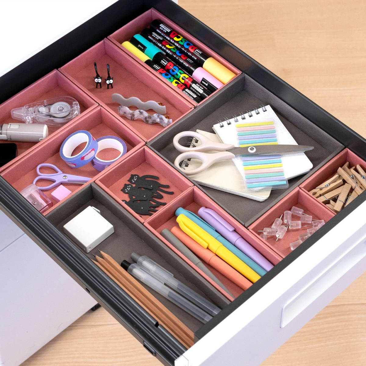 収納トレー 整理トレイ SHIKI 浅型 10個セット 小物収納 （ ケース