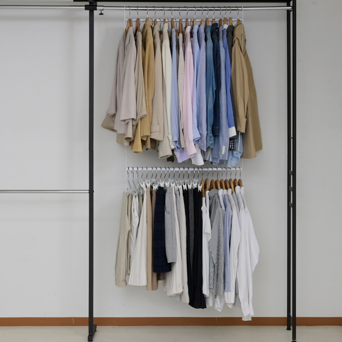 ハンガー 収納アップ ブランコハンガー 吊り下げ 2段 （ 収納