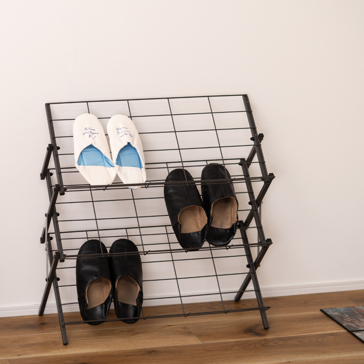 東谷 シューズラック フォールディングシューズラック スチール