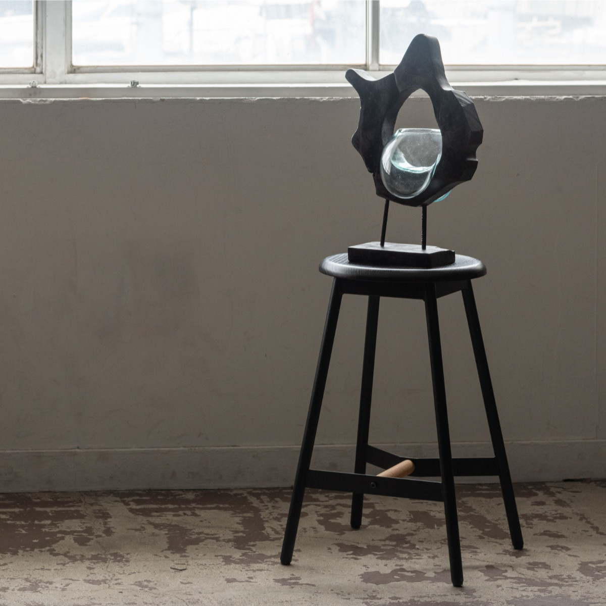 東谷 オブジェ 天然木 ガラス （ ガラスオブジェ 置物 インテリア 雑貨