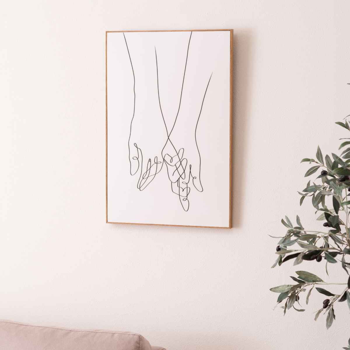 東谷 アートパネル 40×60cm ラインアート 手 （ 絵画 絵 アート