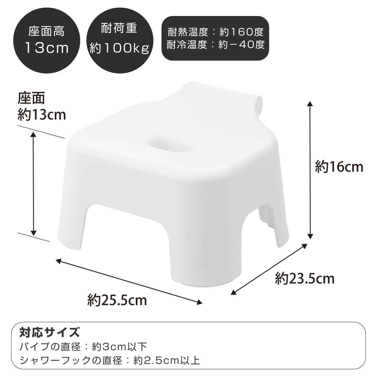 山崎実業 tower 引っ掛け風呂イス タワー...の詳細画像3
