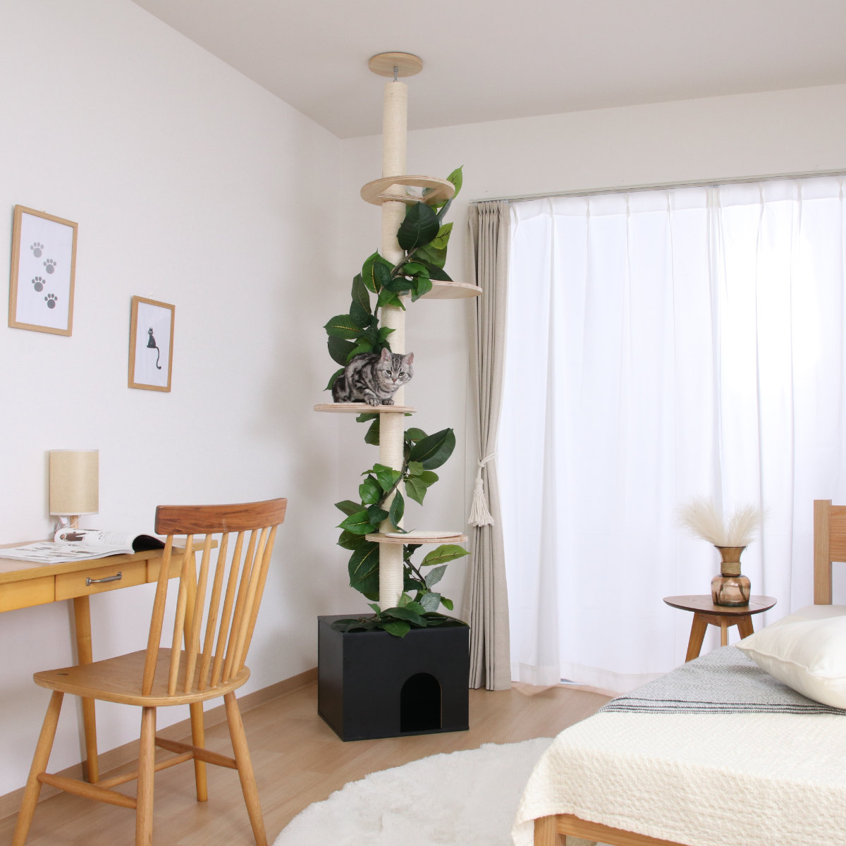 不二貿易（Fuji Boeki） キャットタワー ねこの休ら木 ソラ 爪とぎ