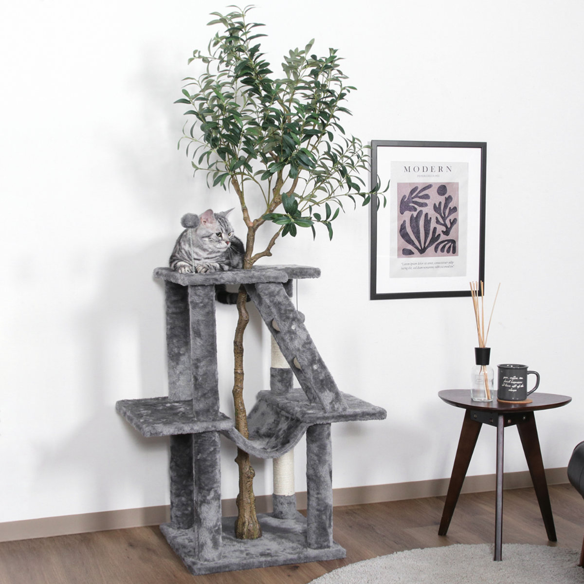 不二貿易（Fuji Boeki） キャットタワー ねこの休ら木 マロン 爪とぎ