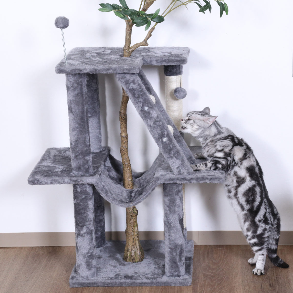 不二貿易（Fuji Boeki） キャットタワー ねこの休ら木 マロン 爪とぎ
