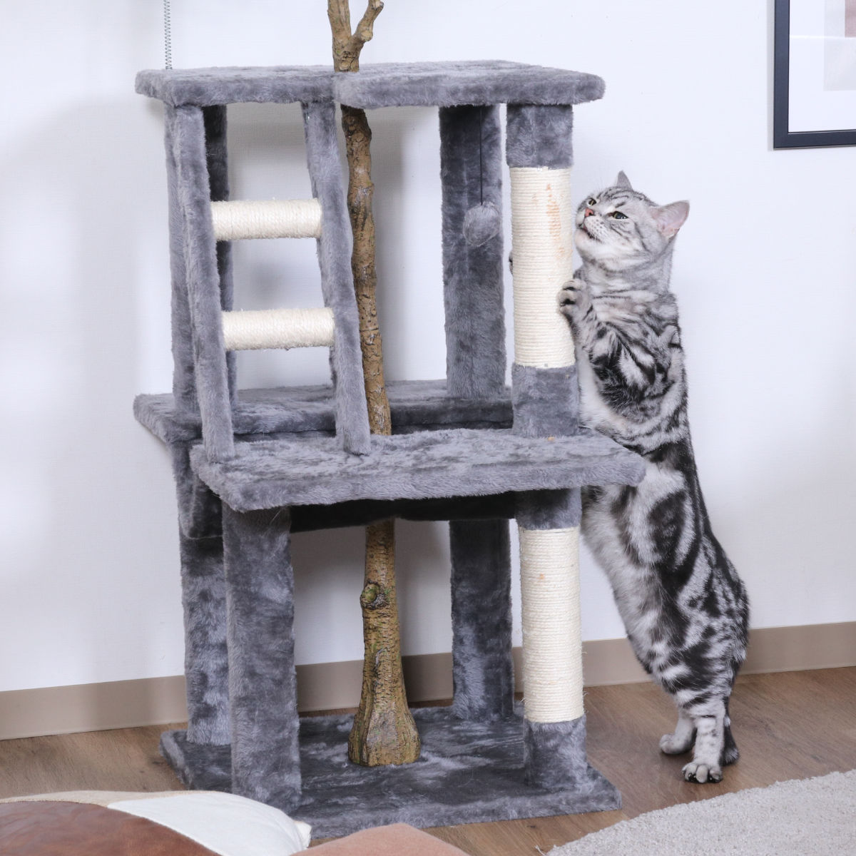 不二貿易（Fuji Boeki） キャットタワー ねこの休ら木 マロン 爪とぎ