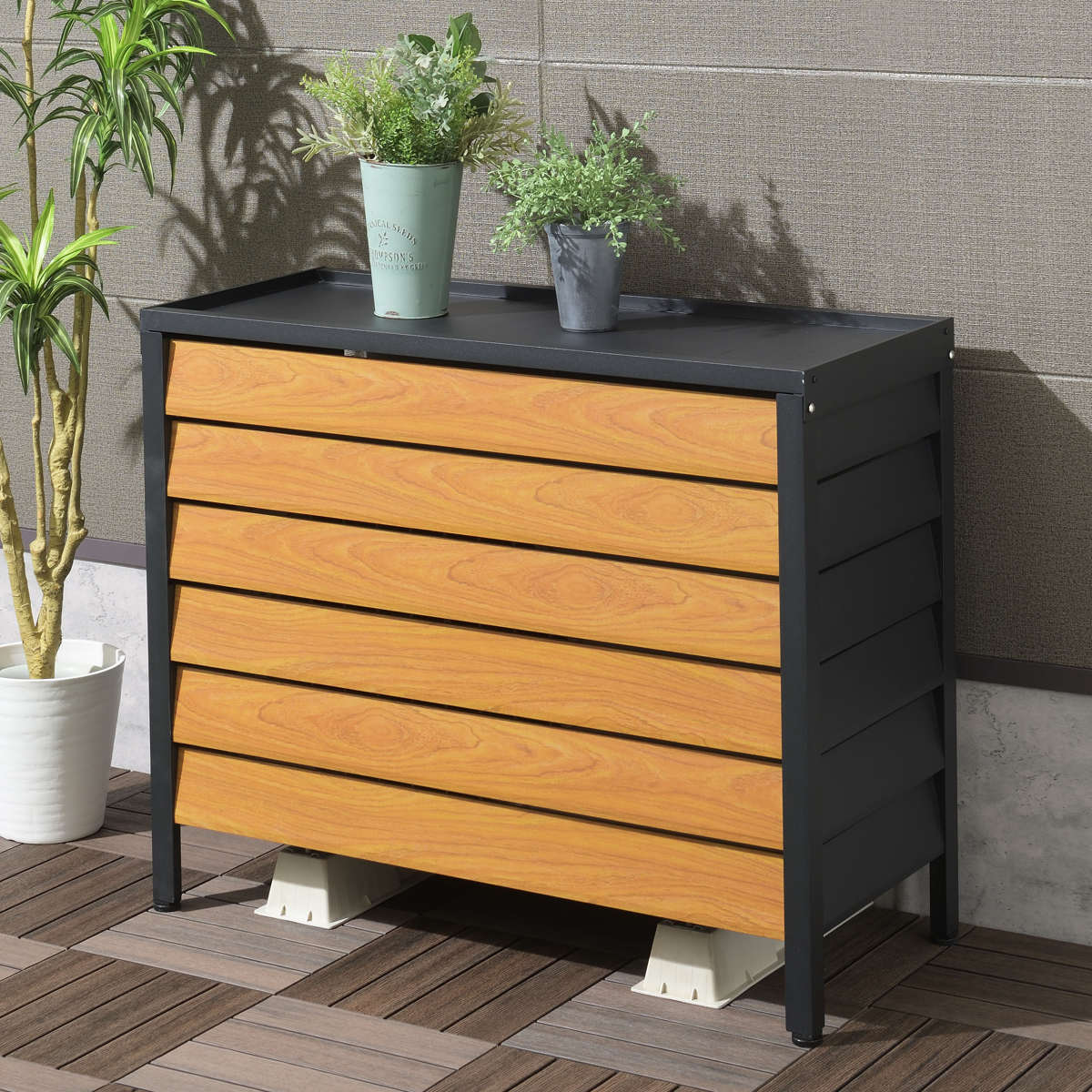 SANKA（サンカ） 室外機カバー アルミ室外機カバー ルーバー標準サイズ