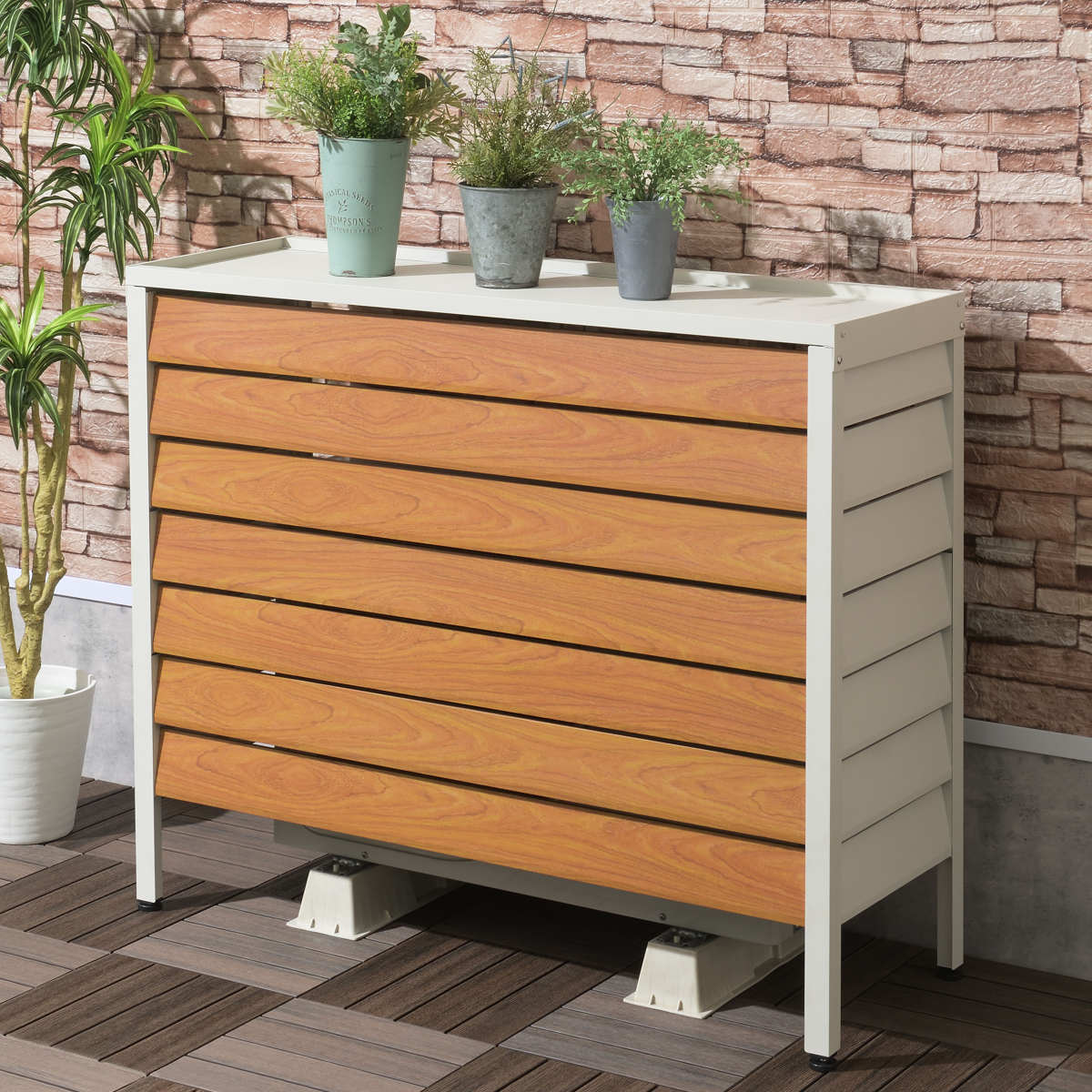 SANKA（サンカ） 室外機カバー アルミ室外機カバー ルーバー 大型