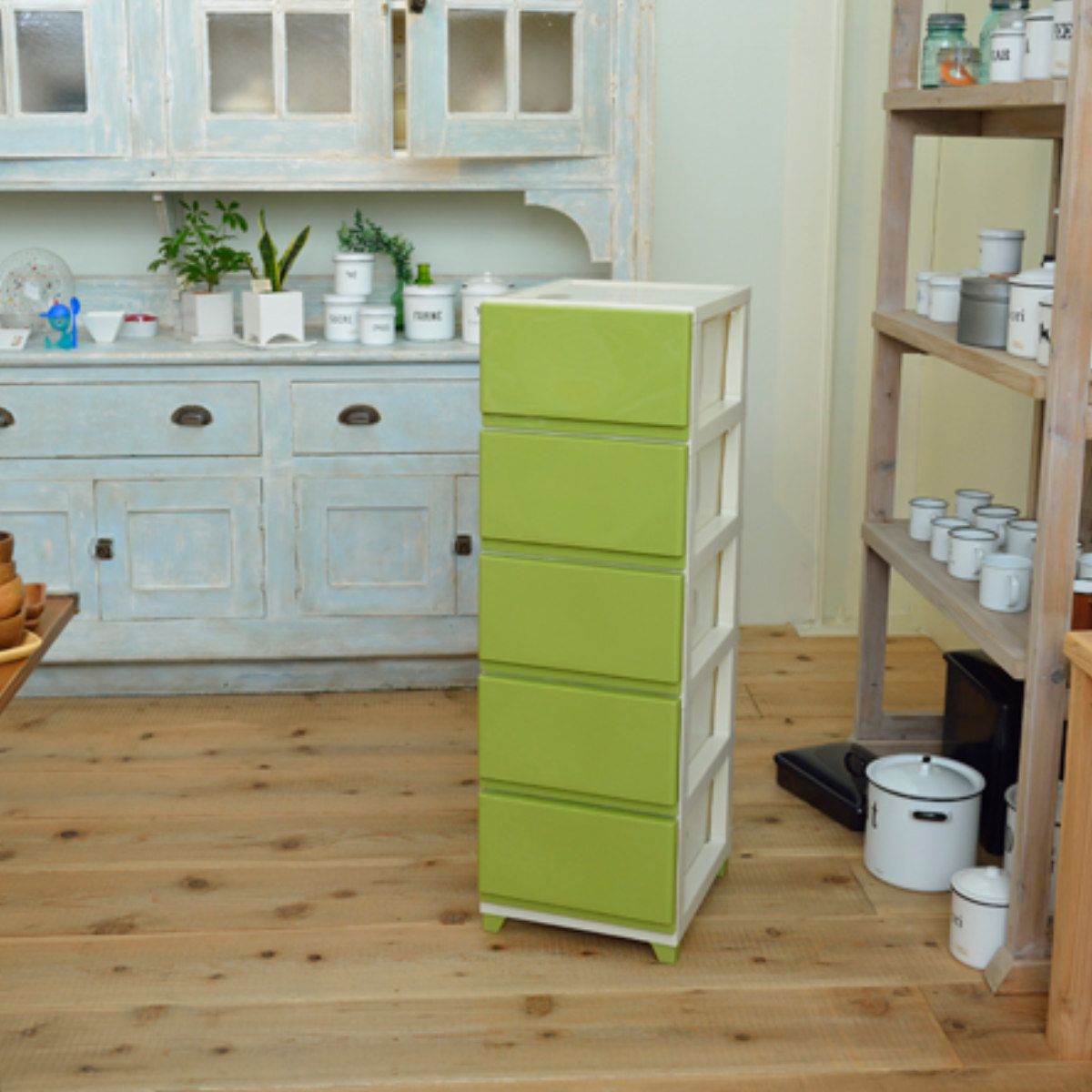 JEJアステージ 収納ケース デコニー 5段 組み立て式 チェスト （ 幅34