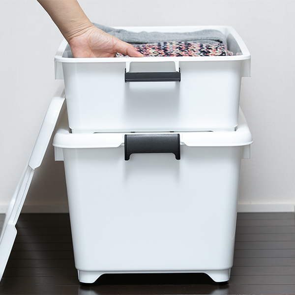 衣装ケース クローゼット収納 コロ付き 幅38.5×奥行50×高さ30cm 深型