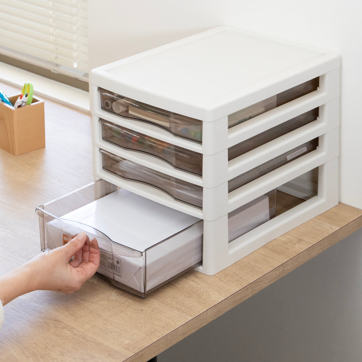 JEJアステージ レターケース A4サイズ 浅3段・深1段 アプロス 幅27