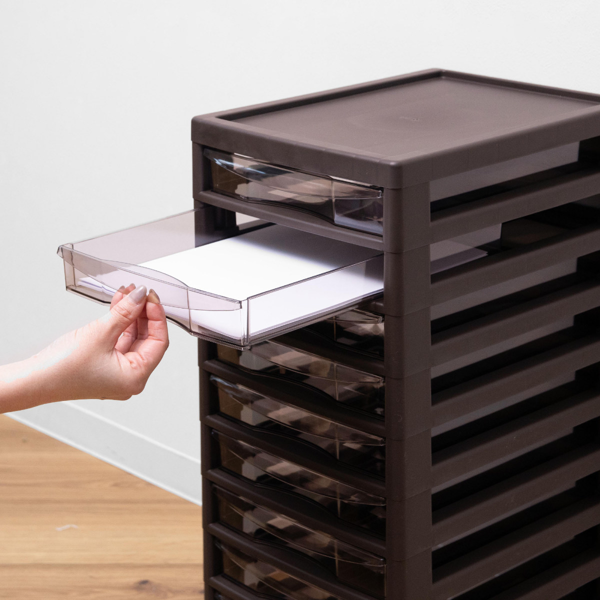 書類ケース フロアケース アプロス B4 浅型 15段 幅32.3×奥行40.6×高さ