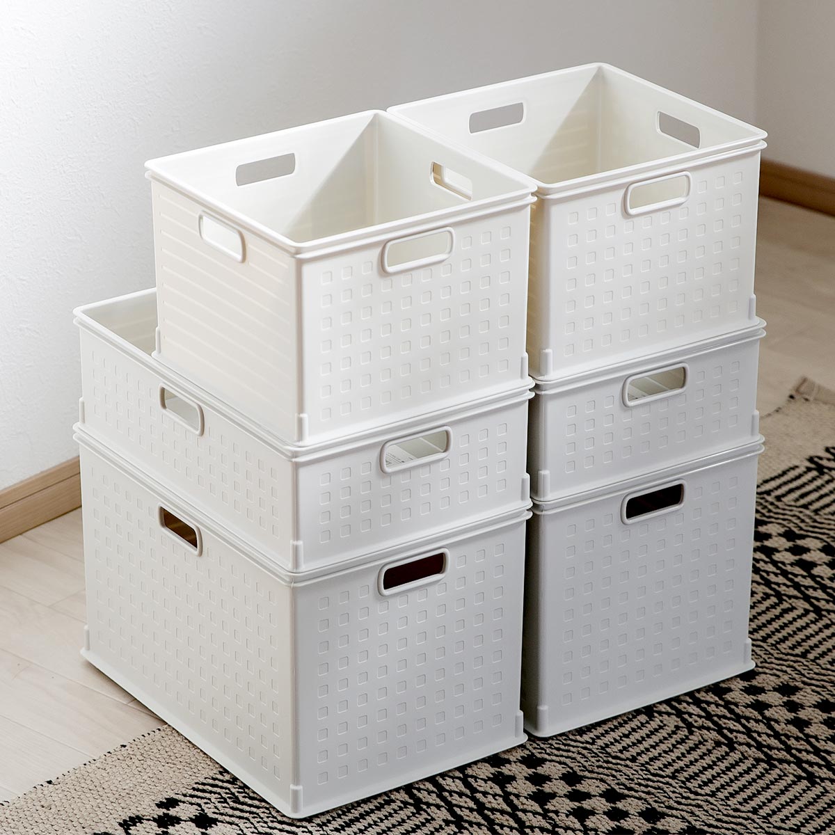 収納ボックス カラーボックス用 RE 高さ24cm 9個セット （ 幅39.5×奥行