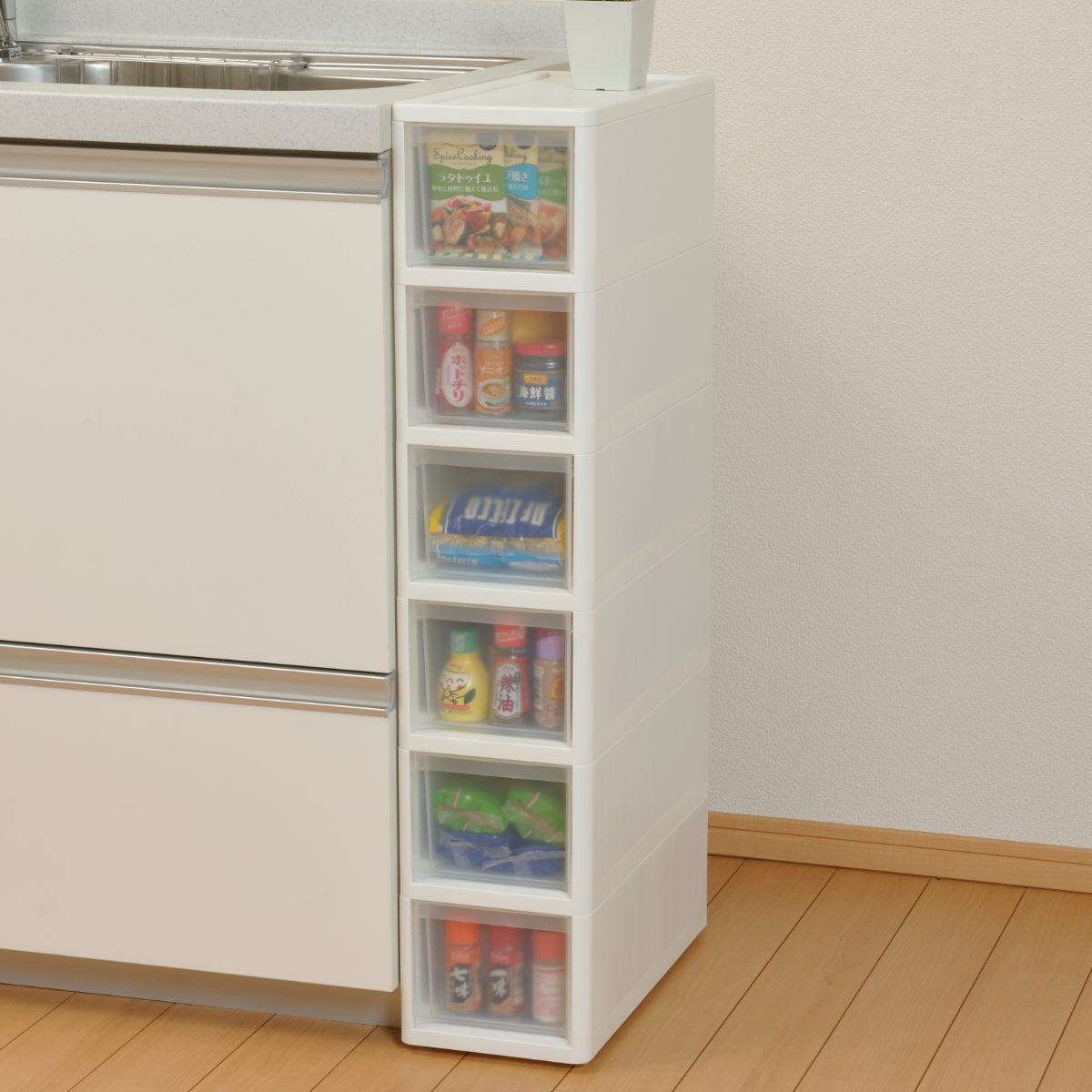 キッチンストッカー LISE リセ スリムストッカー 幅18cm 高さ85cm 全4