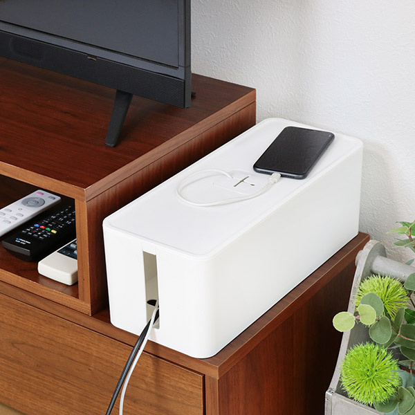 ケーブルボックス コード ケーブル 収納 6口対応 コードボックス 2個