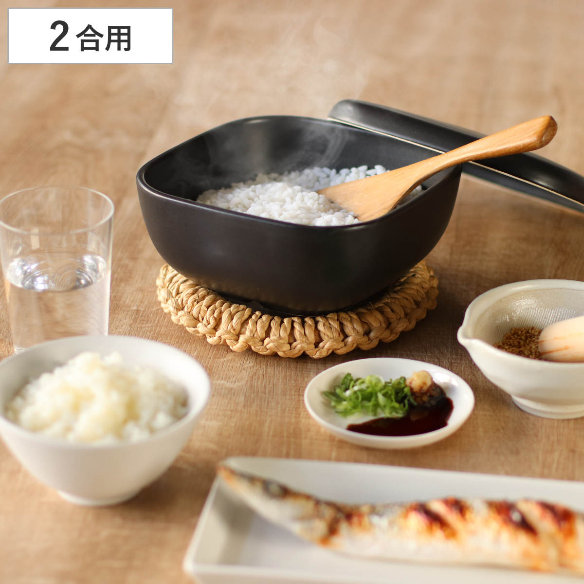 HARIO（ハリオ） おひつ 2合 ご飯釜のおひつ （ HARIO 陶器 電子レンジ 