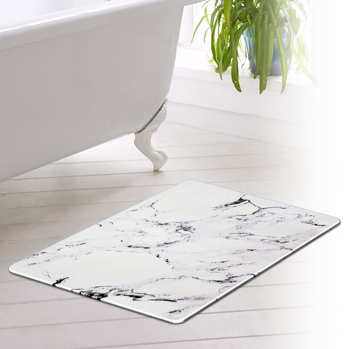 珪藻土バスマット さらっと快適足さら珪藻土バスマット 大理石柄 40