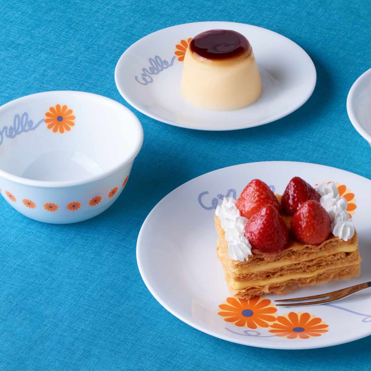 パール金属 食器 5点セット CORELLE コレール オレンジマーガレット