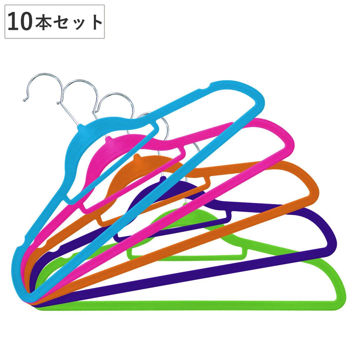 ハンガー ワンダフルハンガー 10本セット （ 衣類 滑りにくい 薄い 使い分け 収納 ）