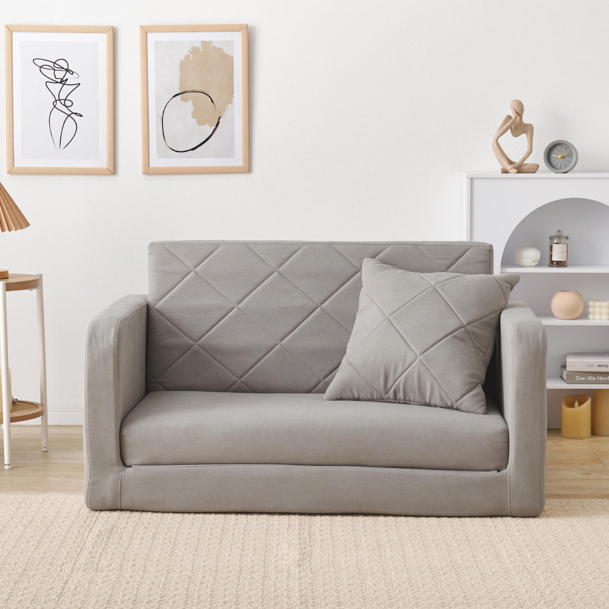 HAGiHARA（萩原） ソファベッド 幅110cm 肘付 （ 1人掛け 2人掛け 一人