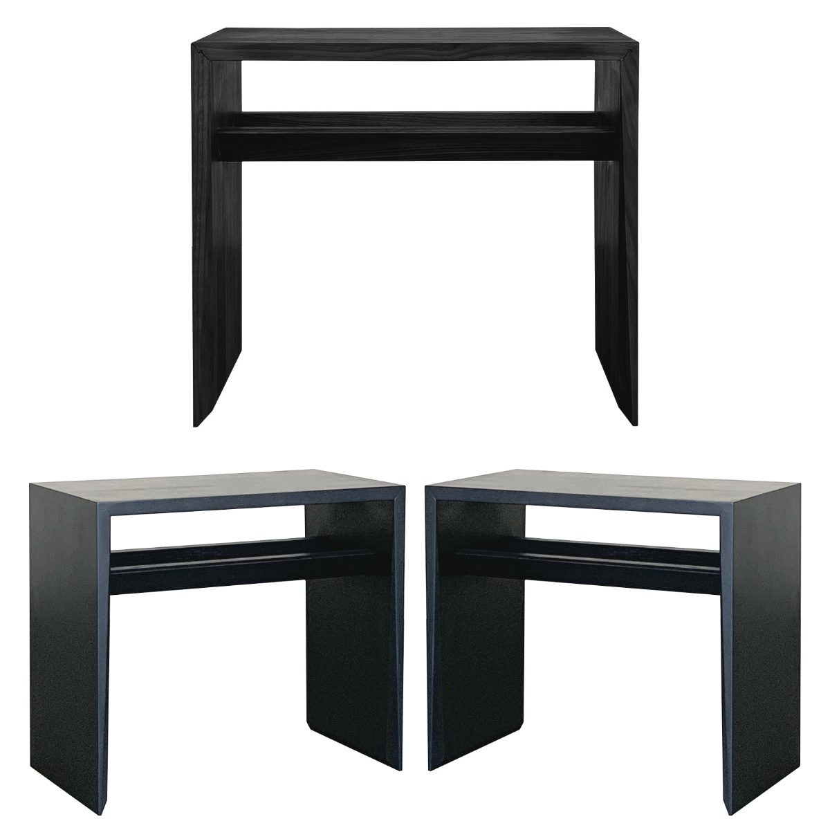 吉桂 サイドテーブル ラバーウッド 2Way 縦置き 横置き （ 2way コの字