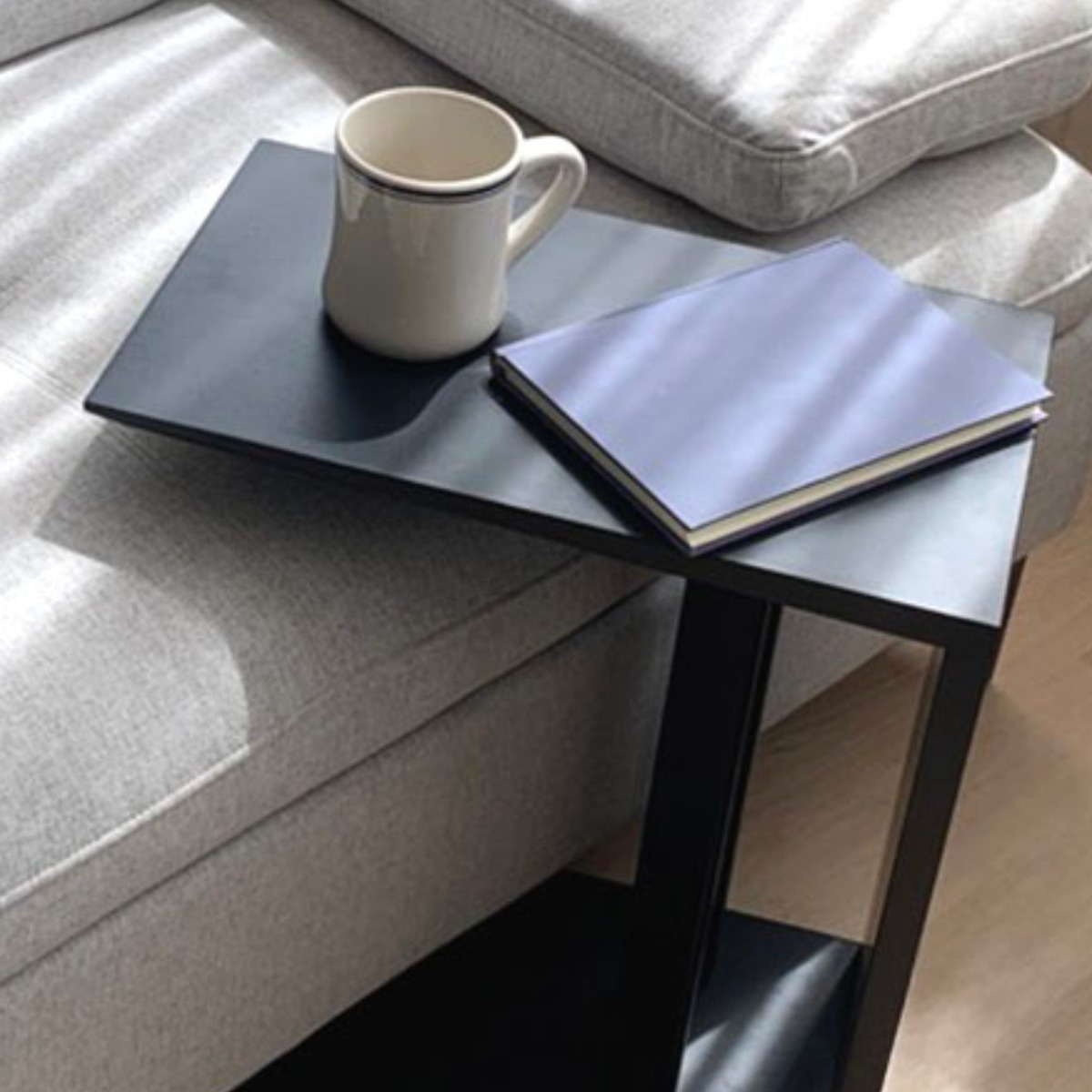 吉桂 サイドテーブル ラバーウッド 2Way 縦置き 横置き （ 2way コの字