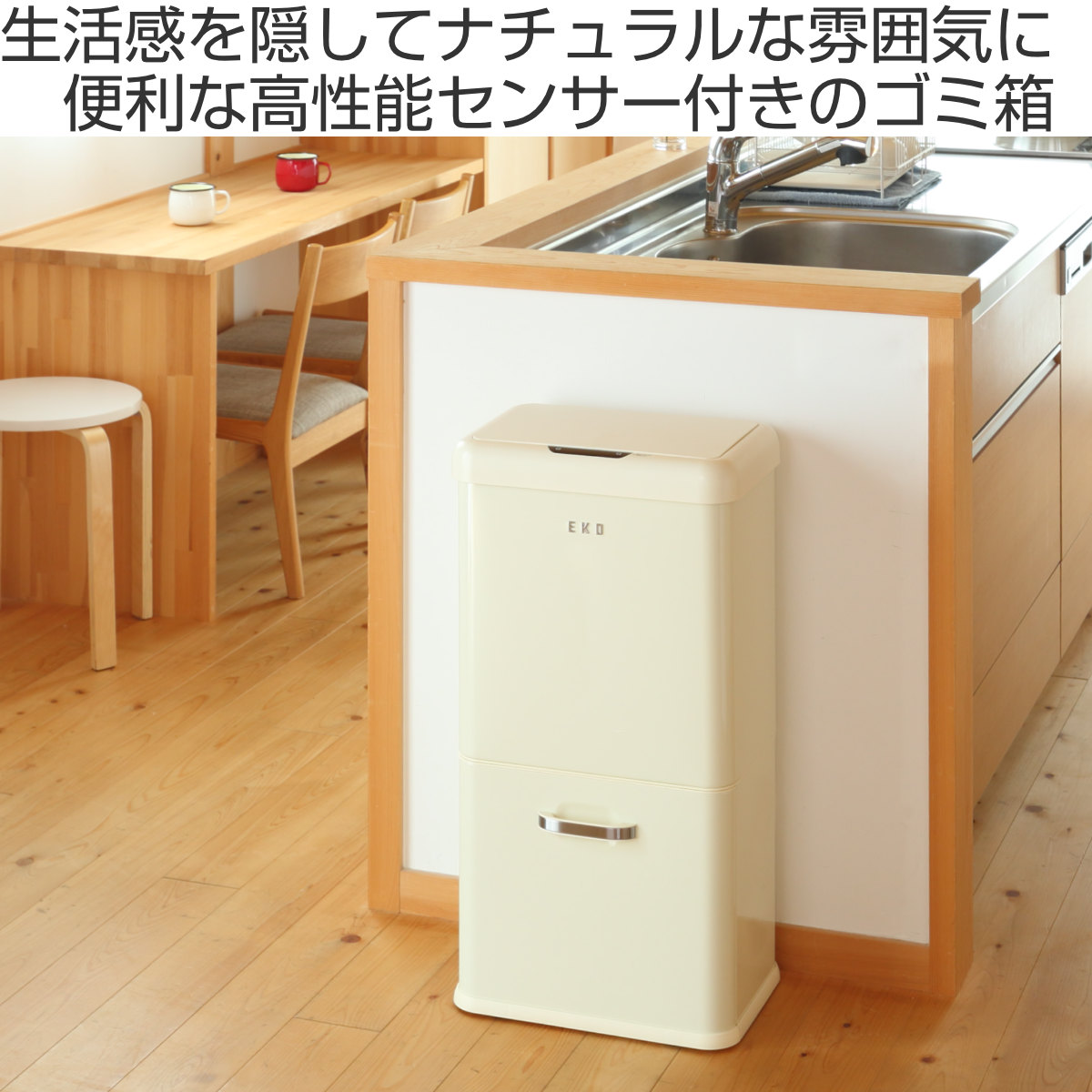 EKO（イーケーオー） ゴミ箱 50L 2段 モダンヴィンテージ センサービン