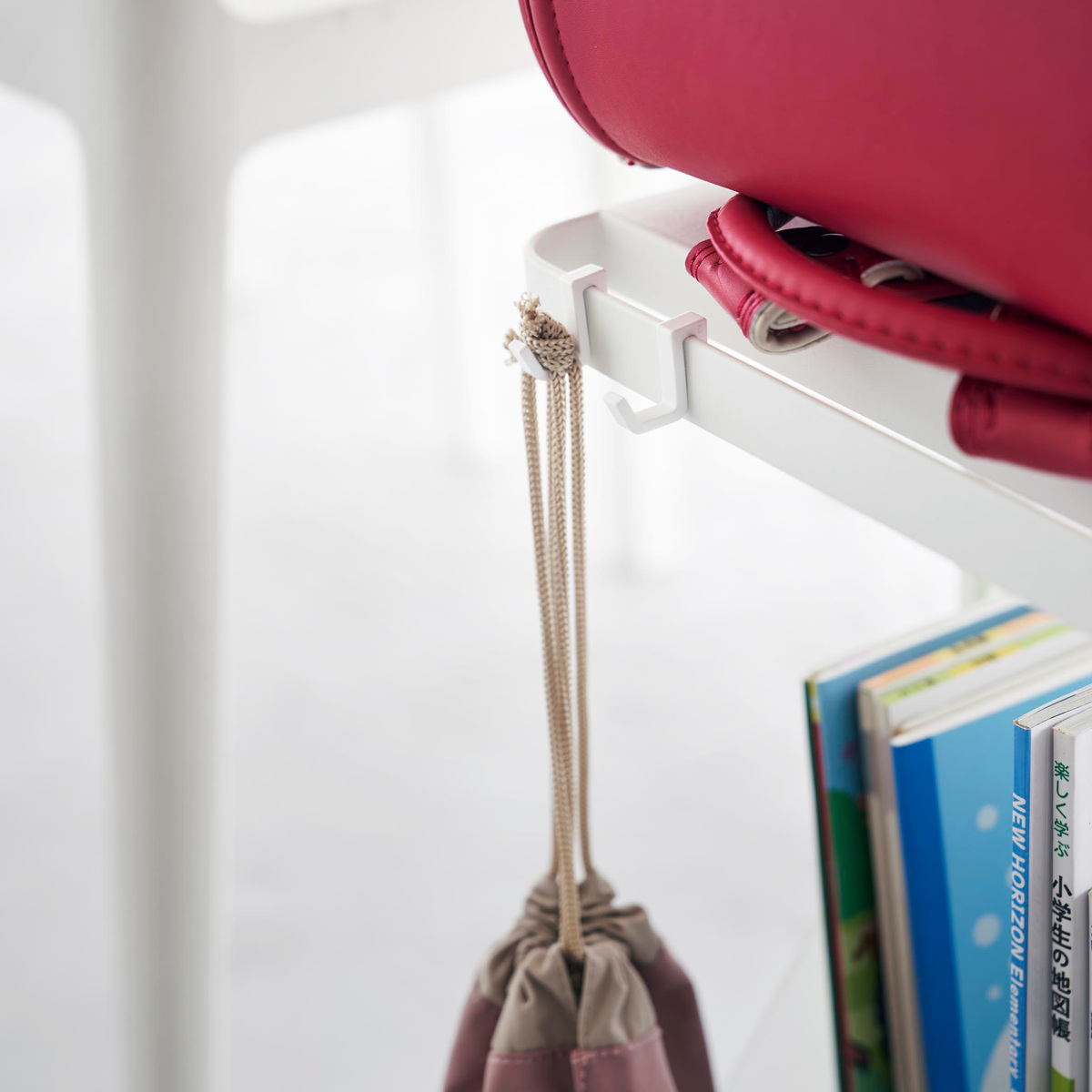 山崎実業 tower ランドセル収納ラック タワー キャスター付き 2段 （ 4903208017473 タワーシリーズ ランドセル収納 デスク下 デスク下収納 ） | tower | 11