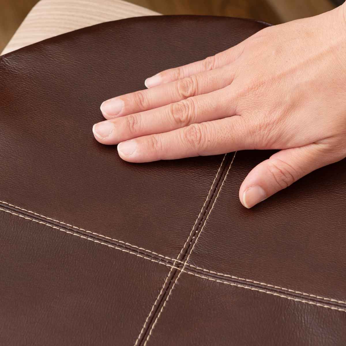 東谷 シートクッション ボンデッドレザー 直径38cm （ チェアパッド