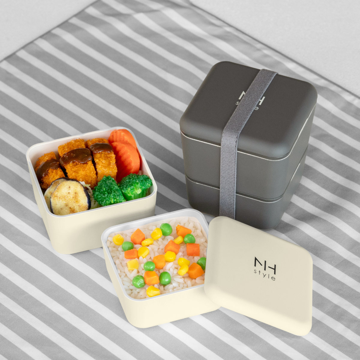 正和 弁当箱 2段 600ml NH styleスクエアネストランチ （ お弁当箱