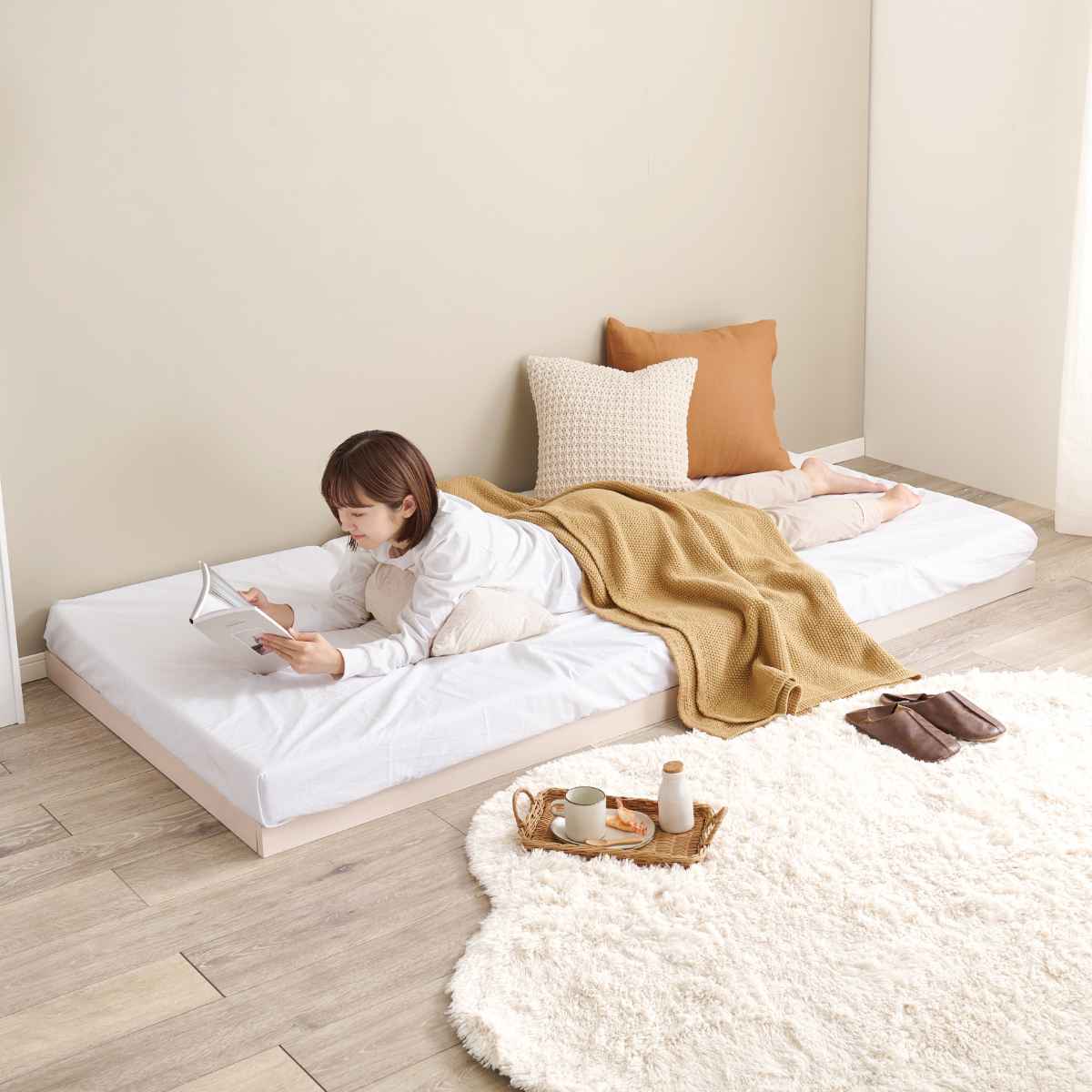 ステージベッド シングル 2段階調整 すのこ シンプルデザイン ステージベッド シングル 2段階調整 すのこ シンプルデザイン