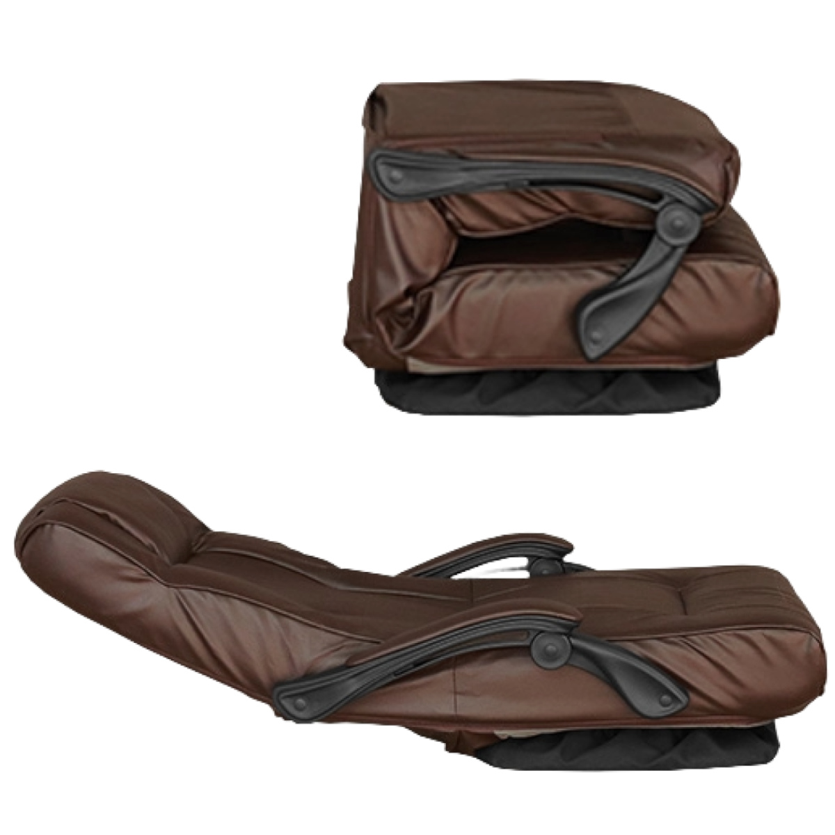 座椅子 回転式 14段階リクライニング アンズ （ PVC 合皮 レザー調