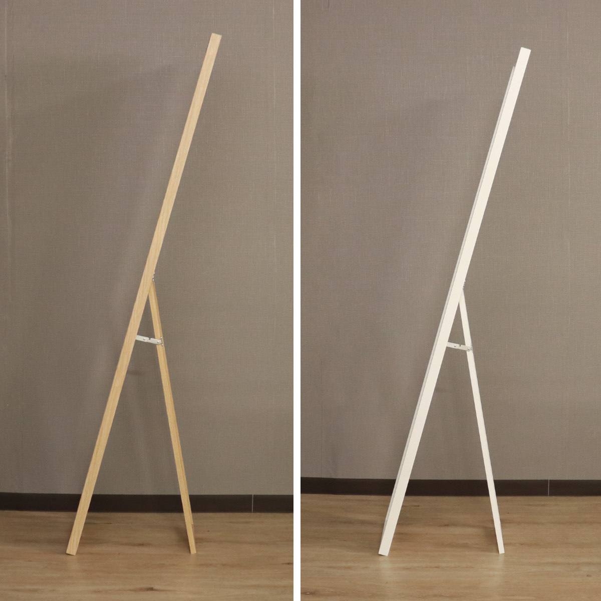 スタンドミラー 全身 幅25×高さ150cm 木目調 （ コンパクト スリム