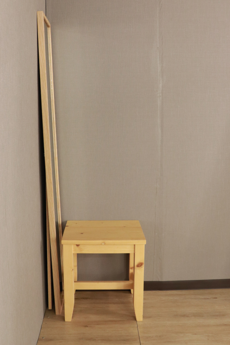 スタンドミラー 全身 幅25×高さ150cm 木目調 （ コンパクト スリム