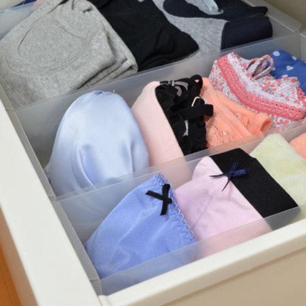 仕切りケース 下着収納 タンス用 2個入り （ 引き出し 仕切りボックス