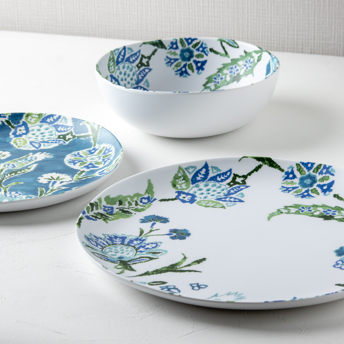 プレート 22cm HANA IKAT （ 食洗機対応 皿 お皿 中皿 パスタ皿