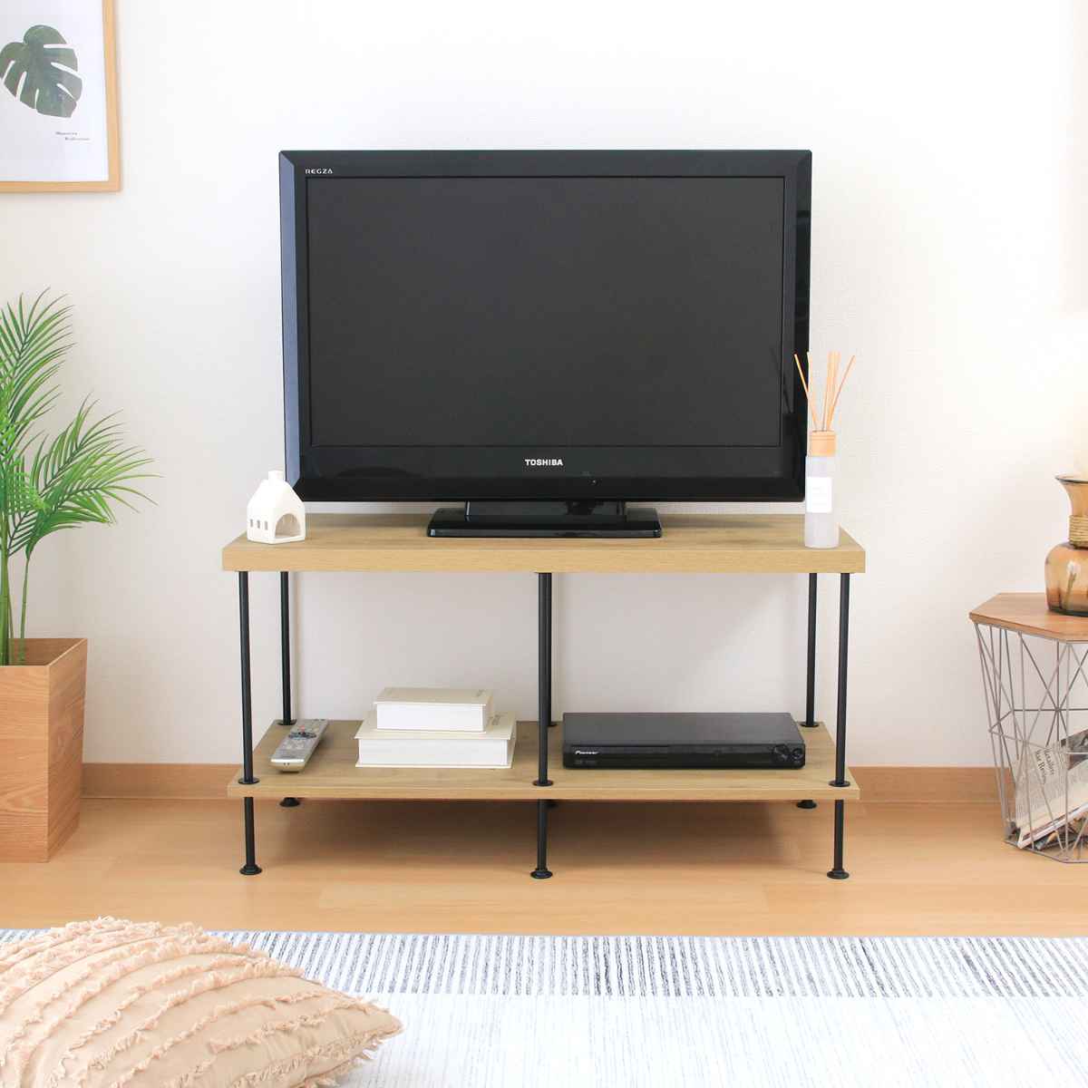 不二貿易 EZBO テレビ台 幅90cm 32型対応 工具不要 （ TV台 収納
