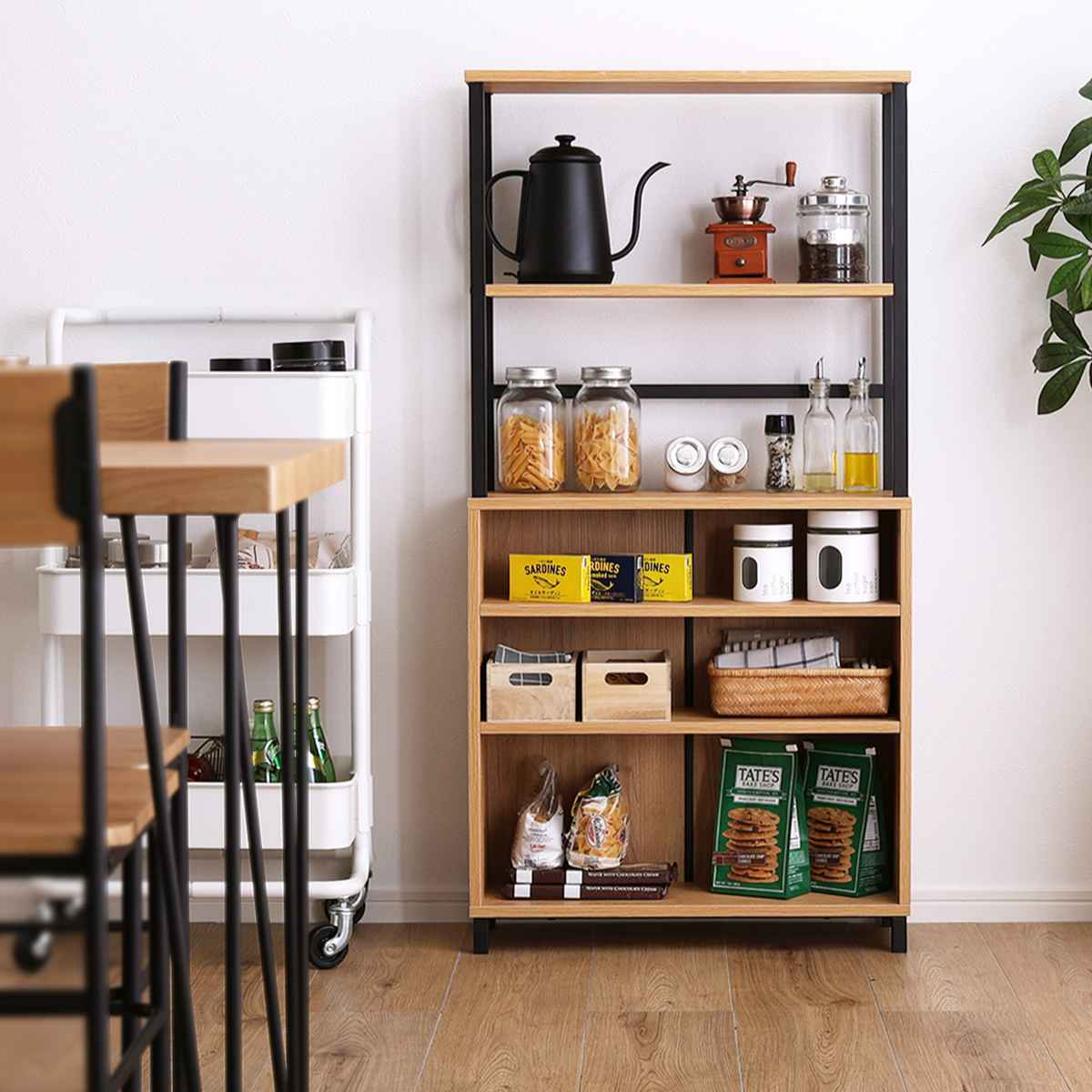 古家具　細棚　状態※要確認 古い木味の杉材4段棚 | 古家具 古道具 - SANNPO 古道具店 online shop