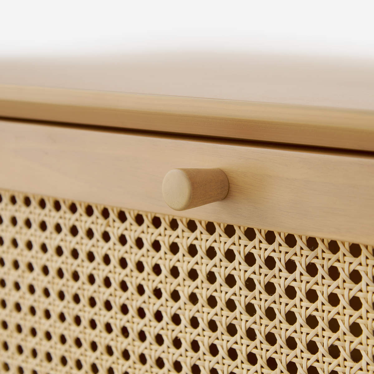 HAGiHARA（萩原） ラタン チェスト 幅80cm 天然木 かごめ編み （ 収納