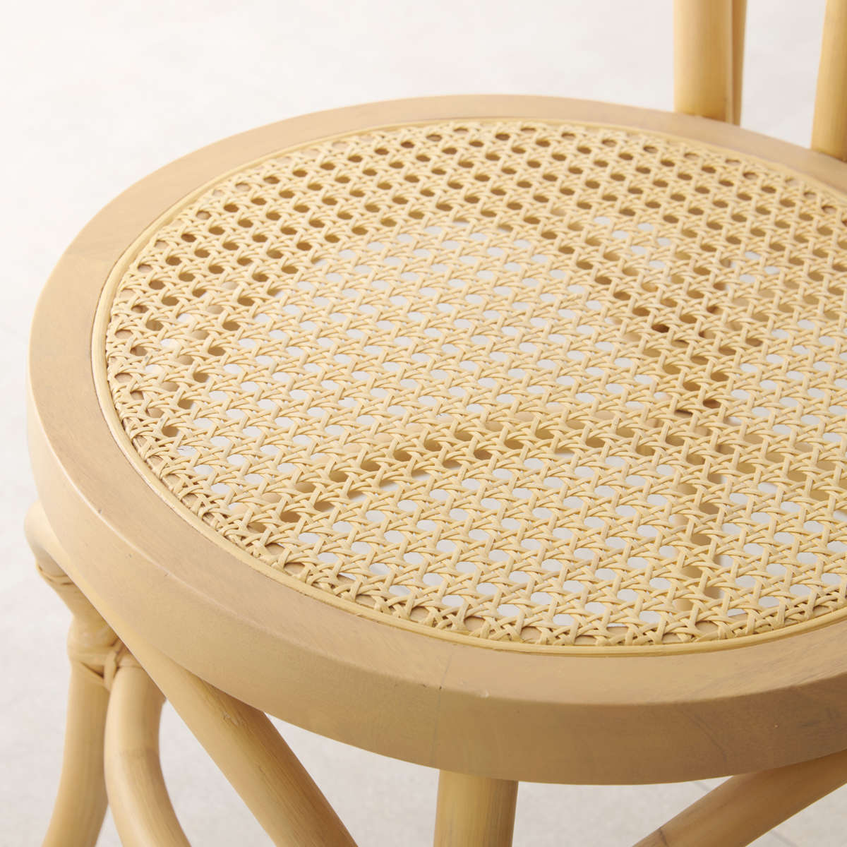 HAGiHARA（萩原） ラタン チェア 座面高41cm 天然木 かごめ編み