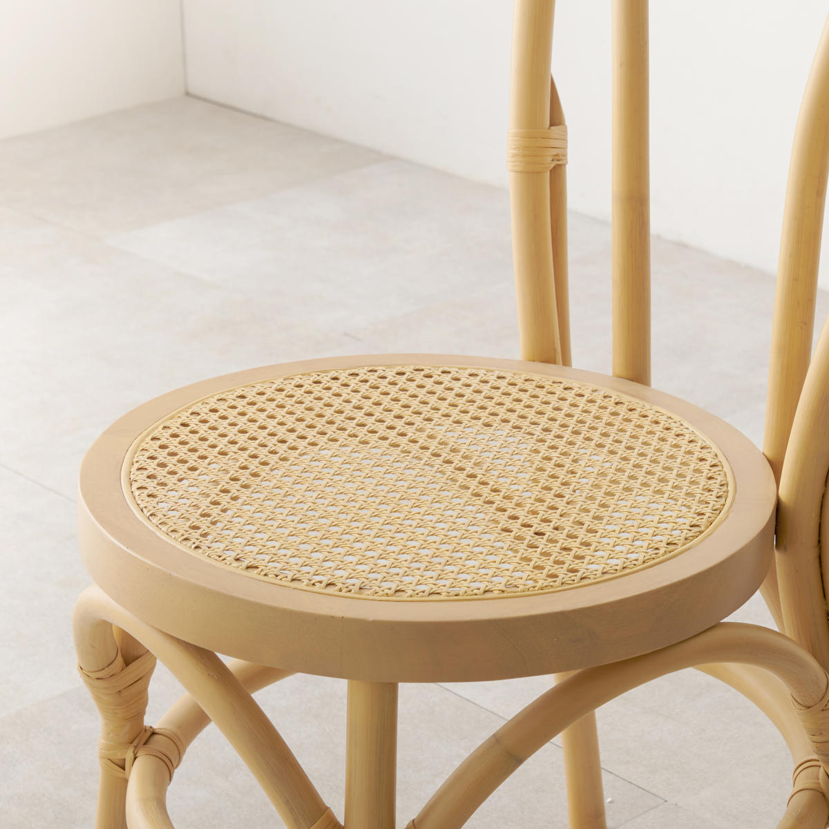 HAGiHARA（萩原） ラタン チェア 座面高41cm 天然木 かごめ編み