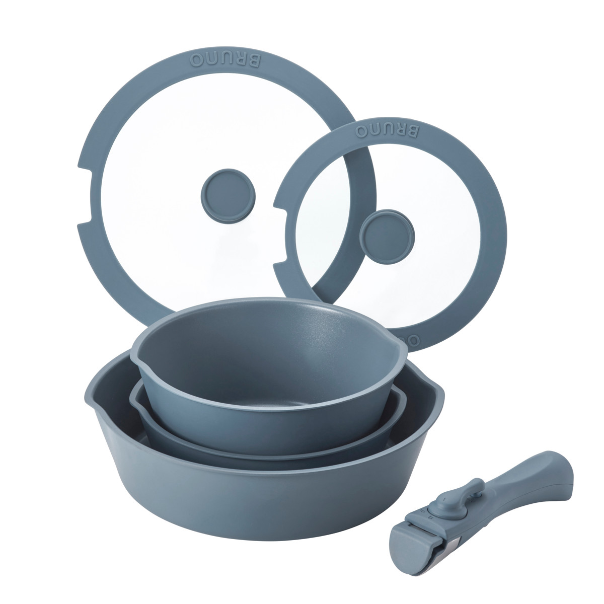 【BRUNO】フライパン6点セット BRUNO（ブルーノ） フライパン 6点セット IH対応 着脱ハンドル式 蓋