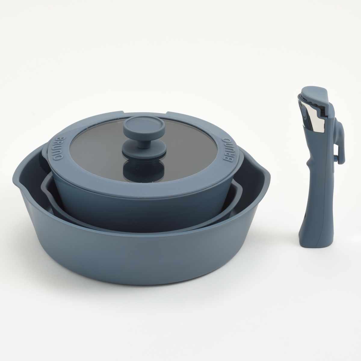 BRUNO（ブルーノ） フライパン 6点セット IH対応 着脱ハンドル式 蓋